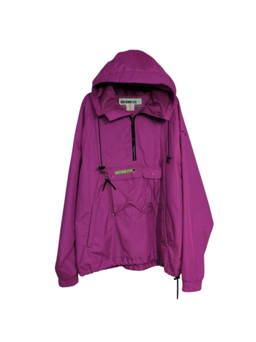 Obermeyer Caribou Windbreaker Mens Size Large Pink 1/4 Zip Salomon Brothers